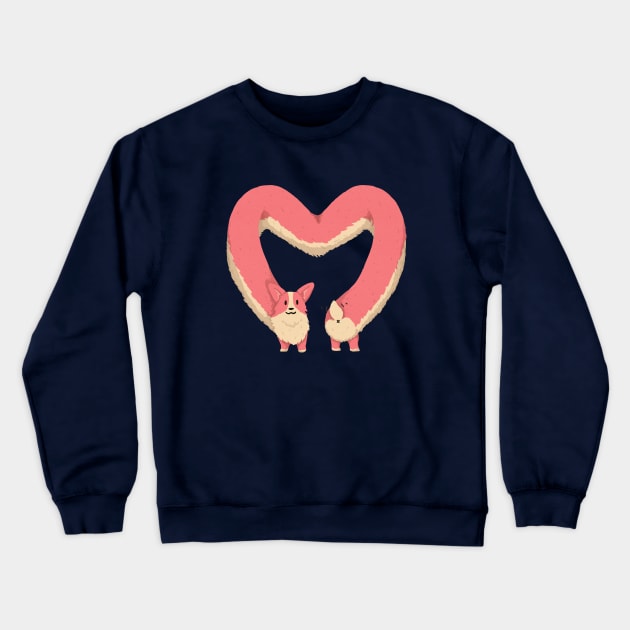 Corgi Heart Crewneck Sweatshirt by CorinnaSchlachter